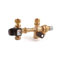 Anti-scald safety valve group - hot water tank