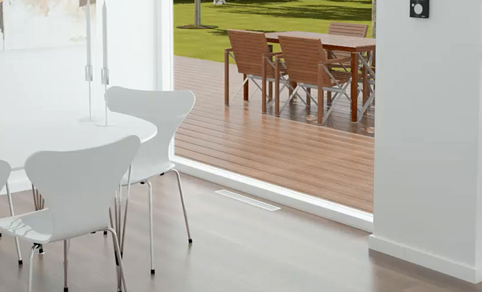 Grid for supply air - aluminium 530 x 75 mm