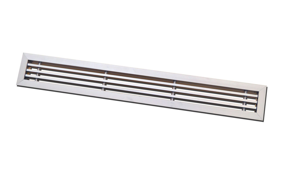 Grid for supply air - aluminium 530 x 75 mm