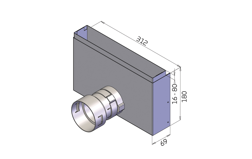 High supply air box - for grilles