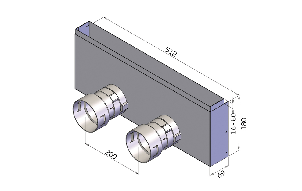 High supply air box - for grilles